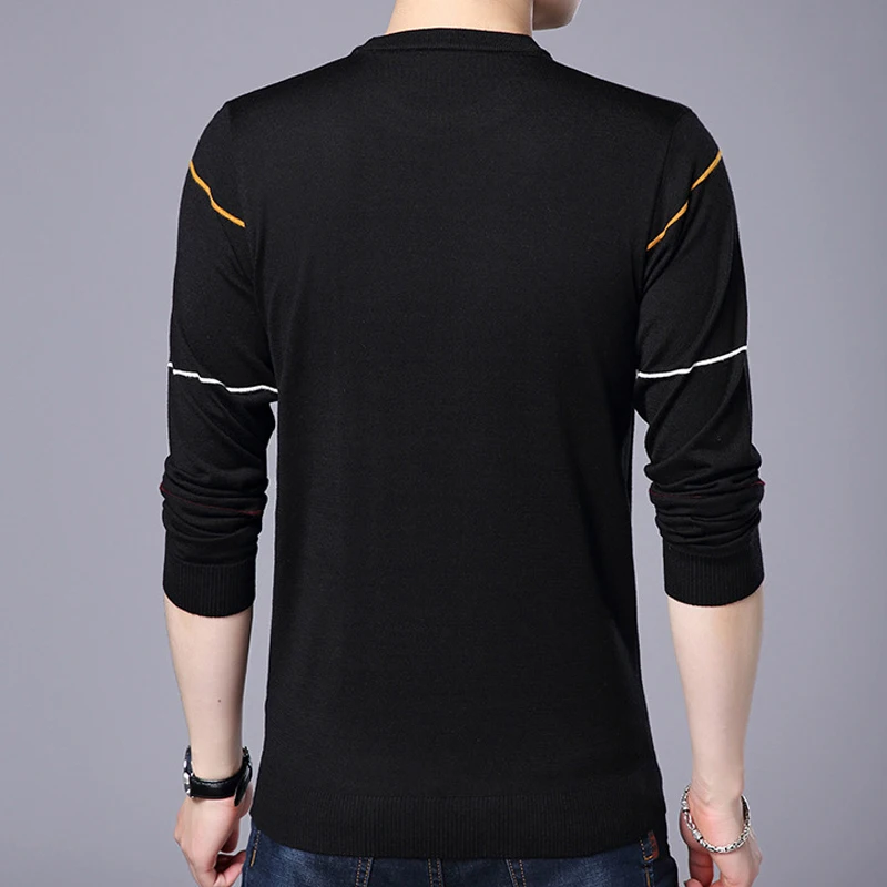 Новинка 2018 мужской кашемировый свитер осенний Повседневный полосатый вязаный