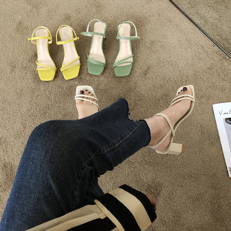 Sandalen Femme 2019 летние модные босоножки с перекрестными завязками женская обувь