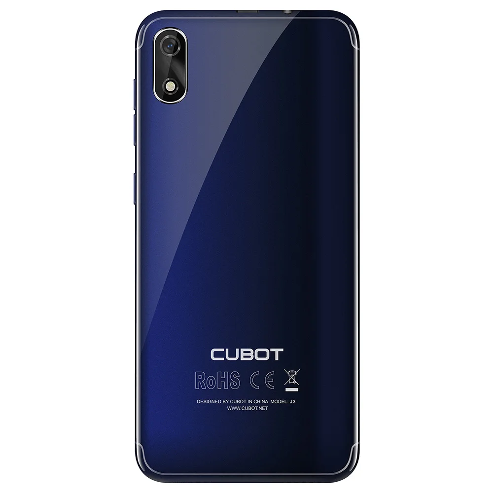 Смартфон Cubot J3 3g 5 0 дюймов Android GO MT6580 четырехъядерный 1 ГБ ОЗУ 16 Гб ПЗУ 8.0MP задняя