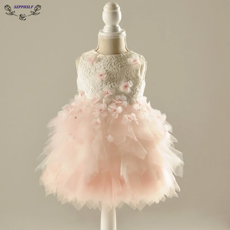 Реальные фото пышные малыша платье для торжеств бальный наряд бак слоновой кости