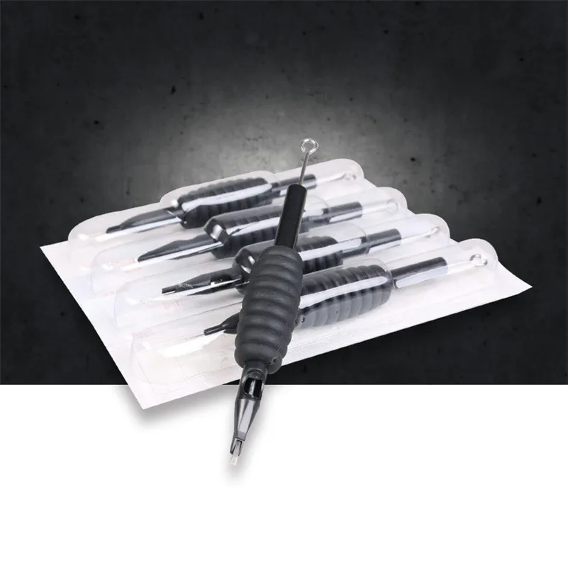 Ручка для татуажа с иголками 30 шт./кор. 19 мм круглая подводка 5RL черные одноразовые