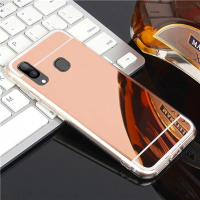 b Для чехол для телефона samsung Galaxy A40 Чехол класса люкс из розового золота мягкий чехол из ТПУ с зеркалом 40 30 A50 A70 A20 A10 S8 S9 S10 плюс S10e S7 край - Цвет: b