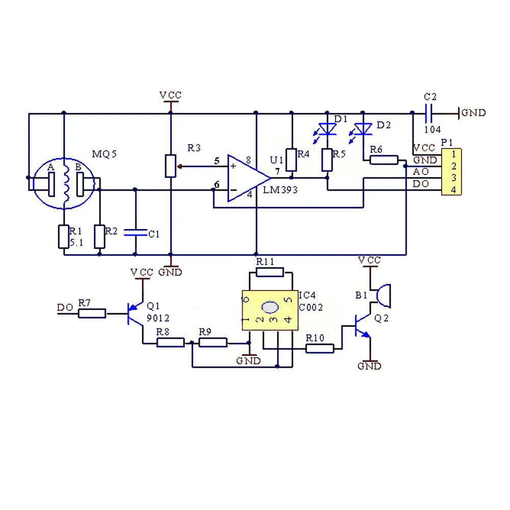 DIY Kit MQ 2 детектор датчика дыма Сигнализация природного газа электронные