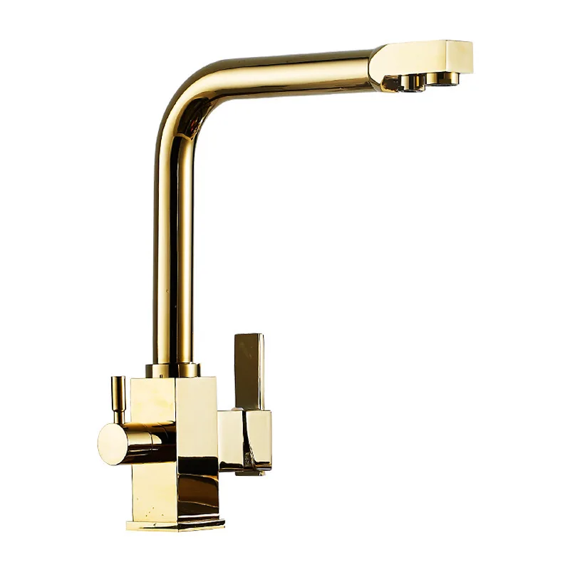 

hot and cold water kitchen direct drinking water faucet black and white rice gold plating water purifier faucet