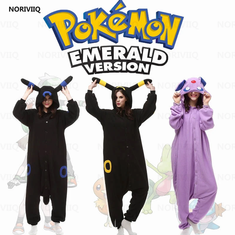 NORIVIIQ Покемон Umbreon пижамы Косплэй унисекс Хэллоуин/Рождество Cos для взрослых