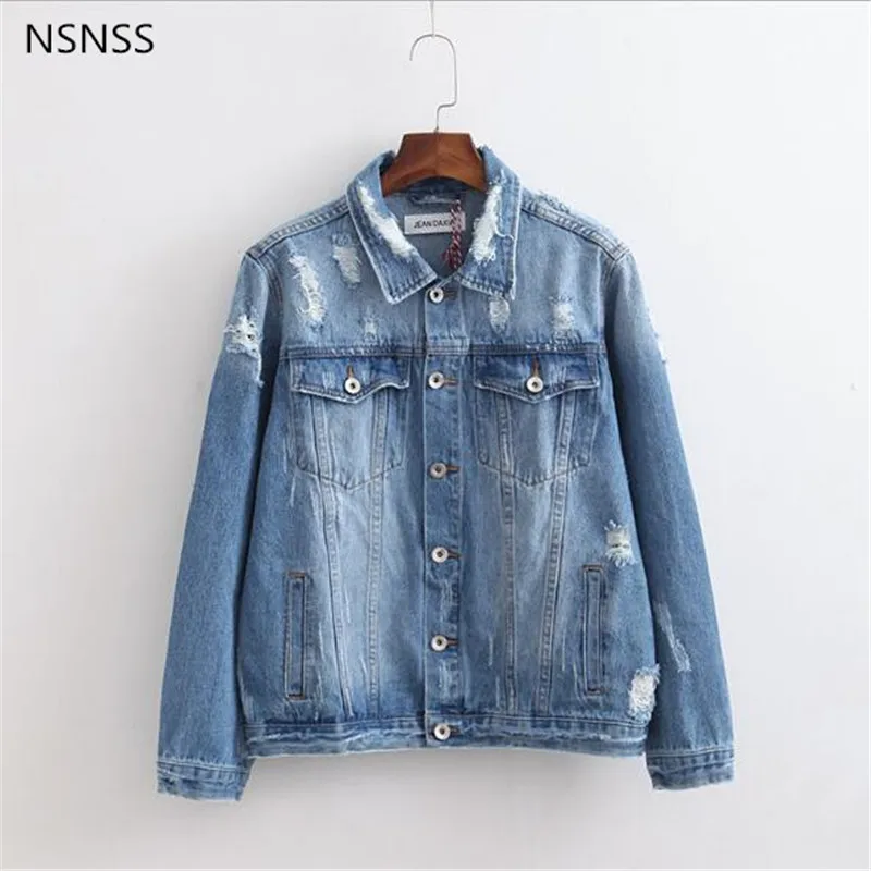 Женская джинсовая куртка женская одежда пальто для женщин Ретро синий большой