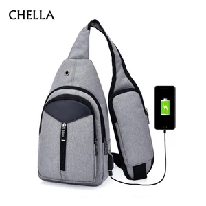 Мужской холщовый рюкзак с защитой от кражи, с USB-зарядкой