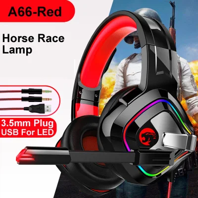Red-Horse Race Lamp Стерео 7,1 Звуковая игровая гарнитура, проводные наушники для ПК, наушники с объемными басами и микрофоном для новых Xbox/ноутбуков, планшетов, геймеров - Цвет: Red-Horse Race Lamp