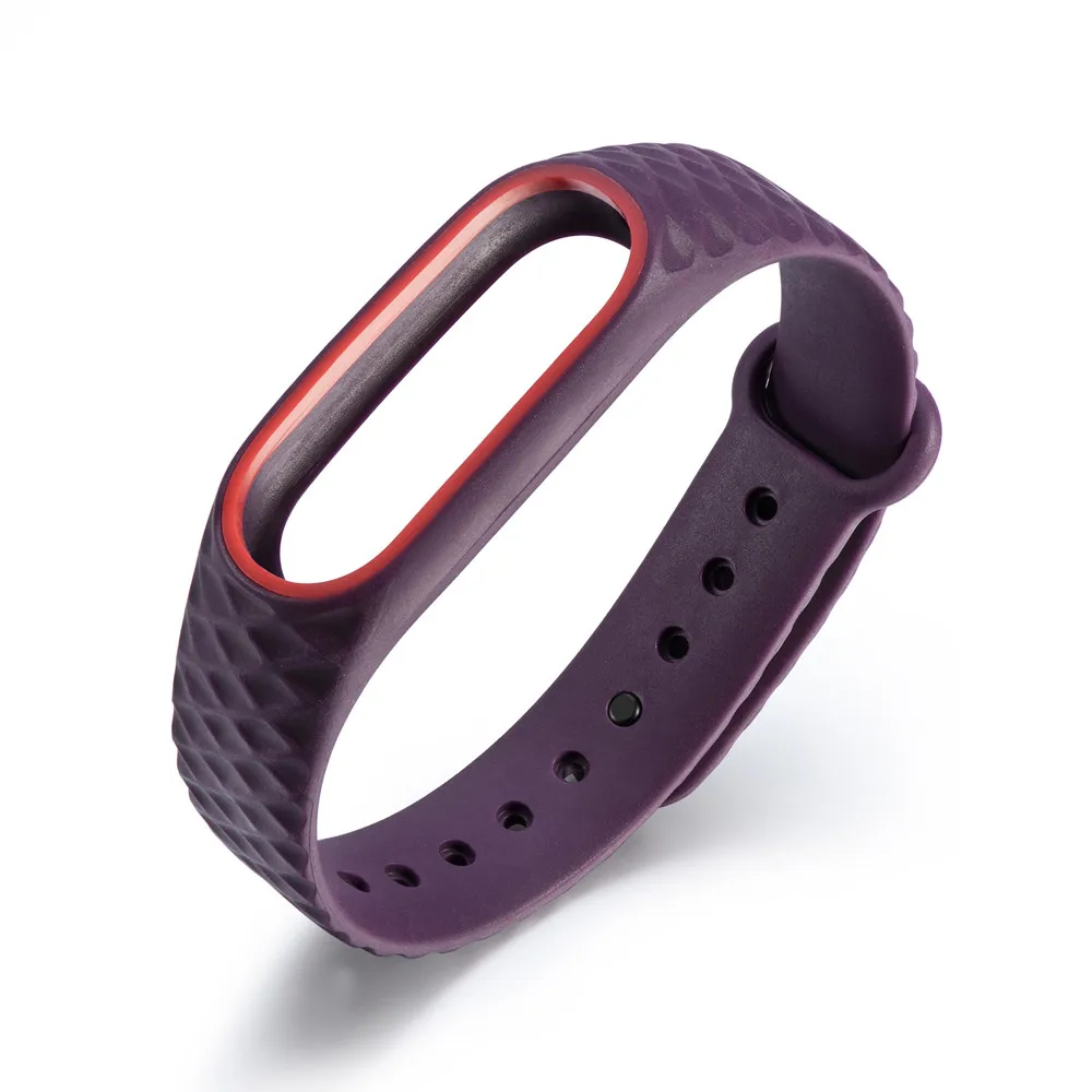 Purple Часы Браслет ремешок на запястье для Xiaomi Mi 2 suunto модные повседневные мужские и женские Ремешки для наручных часов спортивные Сменные Мужские t силиконовые - Цвет ремешка: Purple