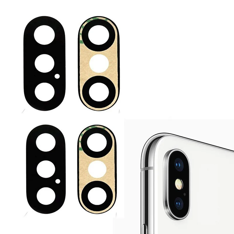 2 шт./лот для iPhone 7 Plus 8 задняя камера стеклянная крышка объектива с клеем Запасная