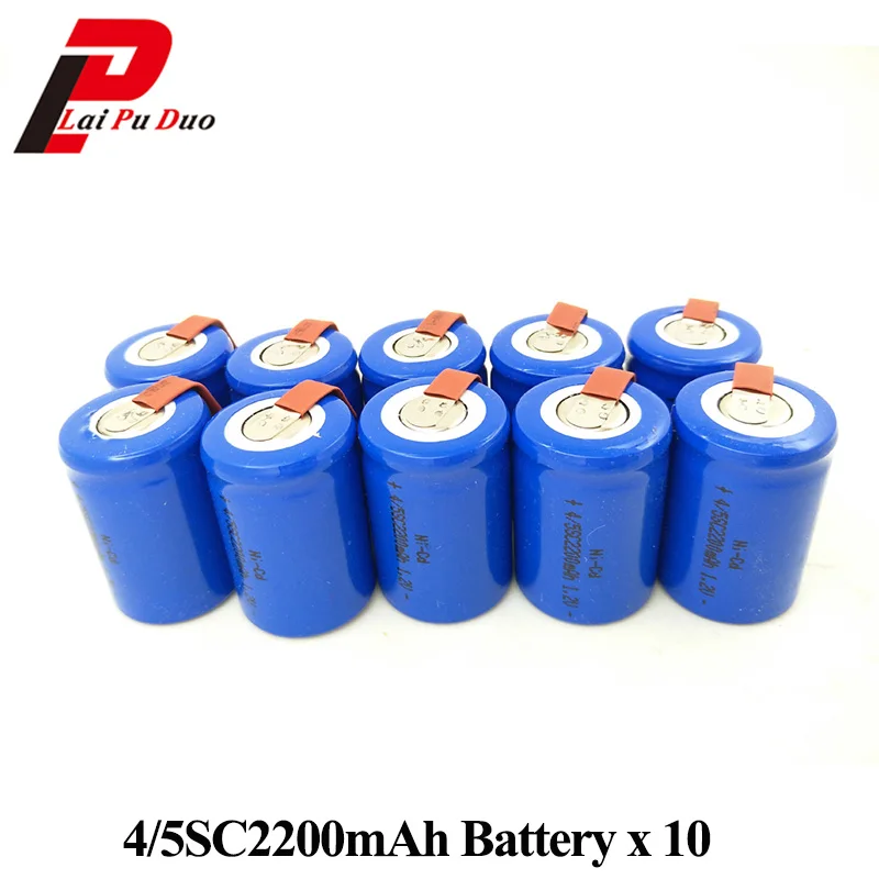 NI CD 1 2 V 2200 мА/ч 4/5 SubC Sub 4/5SC Перезаряжаемые Батарея со вкладкой игрушечный