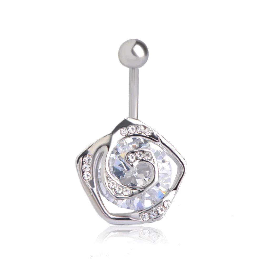 Модные ювелирные украшения для тела с золотистыми розовыми цветами Женское