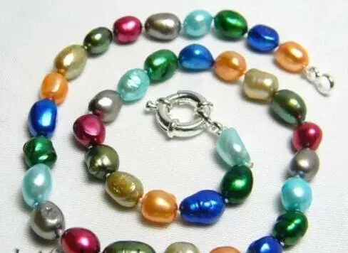 18'' 8mm Multicolor Baroque Freshwater Pearl Necklace | Украшения и аксессуары