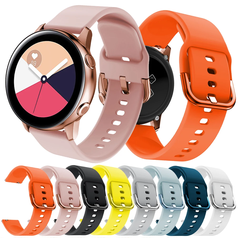 20 мм ремешок для Samsung Galaxy Watch Active/Gear спортивный браслет Garmin Vivoactive /Huawei 2/Amazfit/Withings Steel
