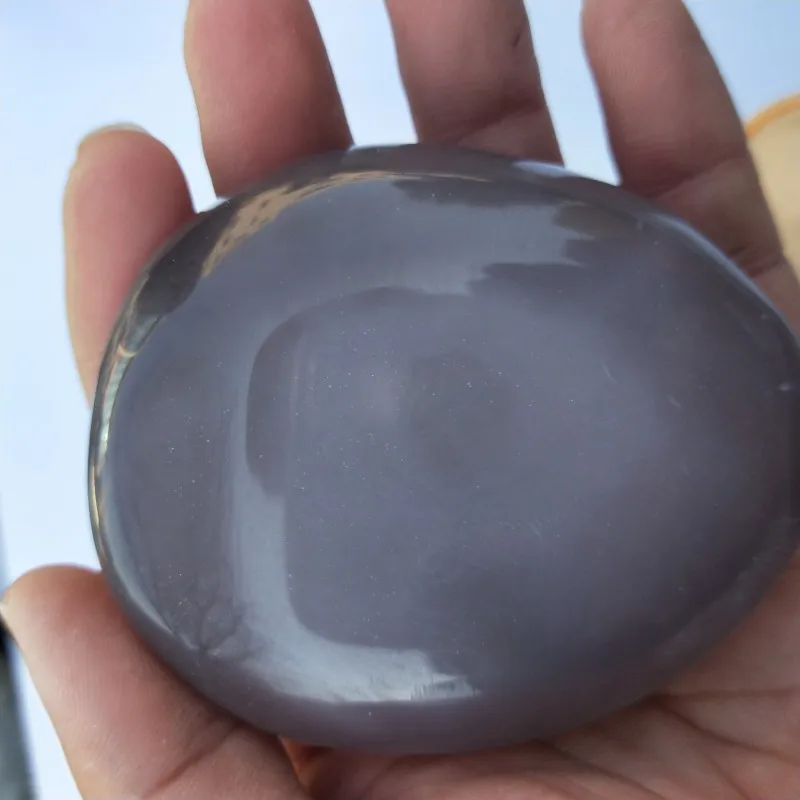 Natural Crystallization Agate Enhydro Crystal &quotLarge Water Bubble&quot palm Massage stones and minerals Healing crystals home Decor | Дом и