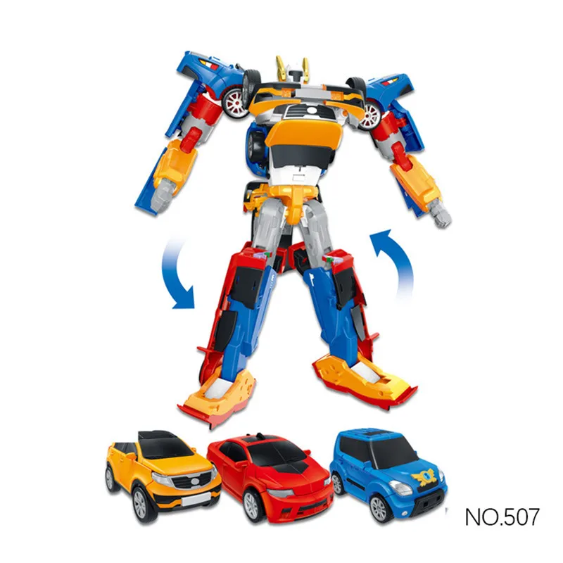 Lensple Tobot 3/2 в 1, Трансформационные машинки, робот, фигурка, игрушки, мультяшный персонаж, 3 машинки, сливаются, деформация, модель робота, игрушки - Цвет: L Large Size 3in1