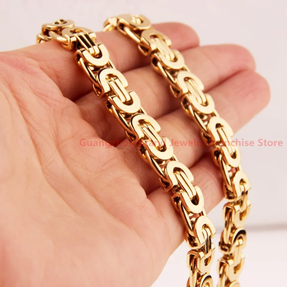 Мужская Византийская цепочка из нержавеющей стали 316L многоцветное ожерелье