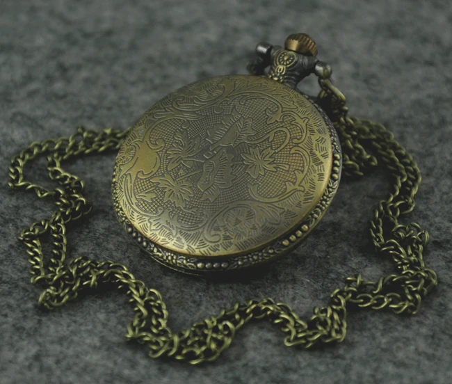 Мужские кварцевые карманные часы в стиле стимпанк с цепочкой ожерельем Женские