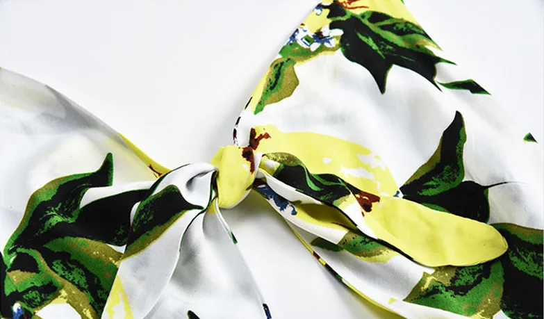 Женские комбинезоны с принтом тропических фруктов короткие пляжные глубоким V