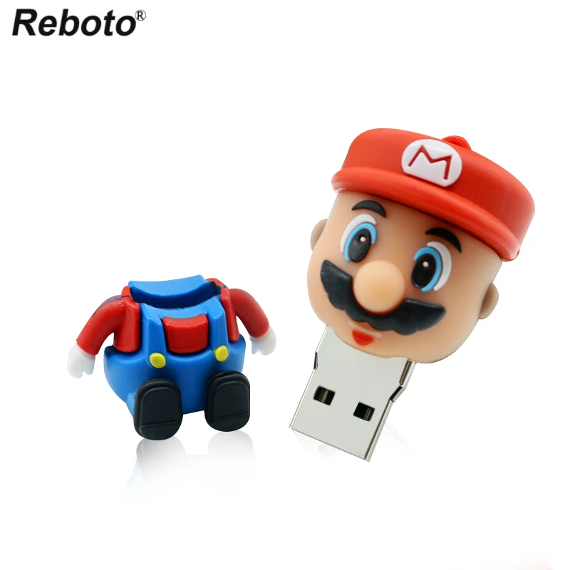Флеш-накопитель super mario с usb-накопителем, 4 ГБ, 8 ГБ, 16 ГБ, 32 ГБ, 64 ГБ, флешка, usb 2,0 u диск, карта памяти, устройство для хранения, флэш-диск