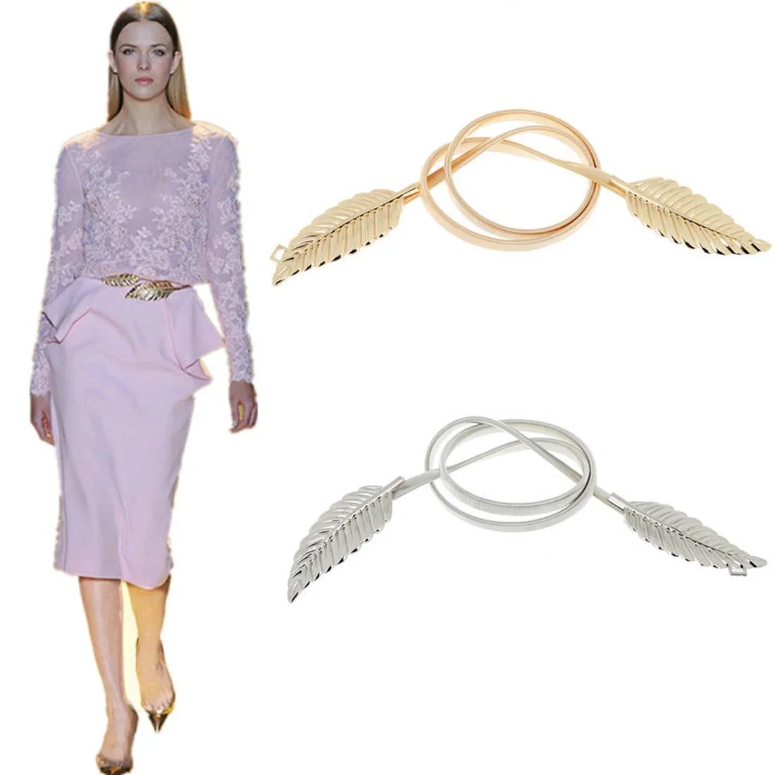 Женский пояс в форме цветка листьев дизайнерский эластичный для свадьбы с