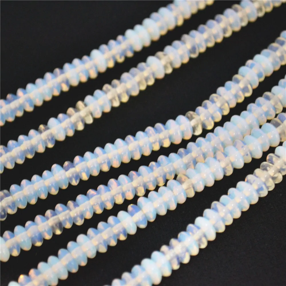 Лидер продаж модные бусины 3*6 мм из натурального камня круглые плоские смешанных