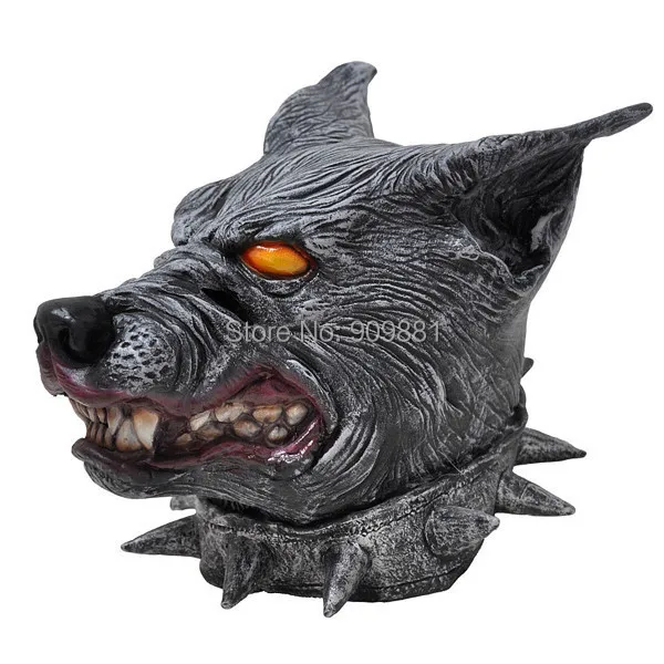 Резиновая маска ужасов для Хэллоуина страшная голова волка экологичные