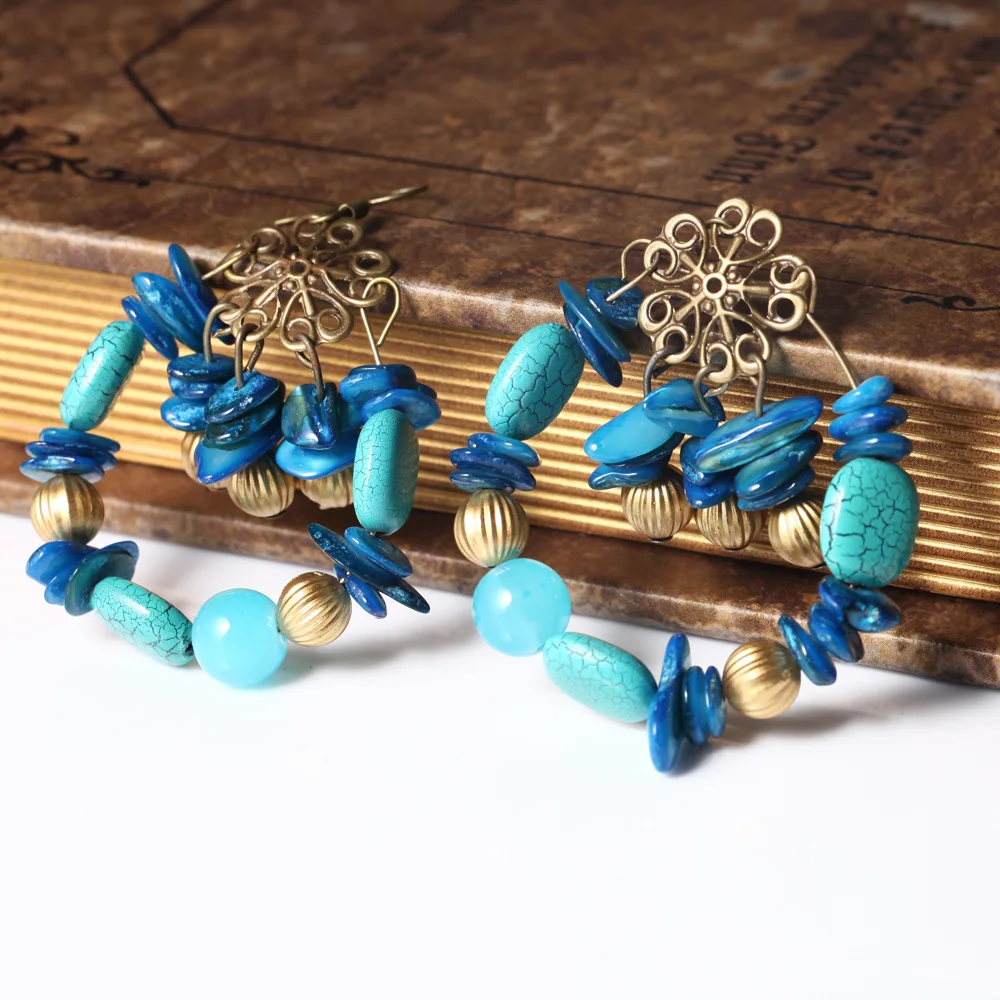 

MIARA.L Bohemia travel beautiful hand-made stringing earrings 8 colors available