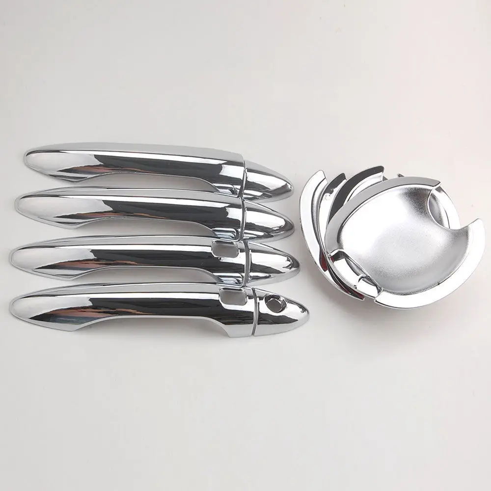 8 шт. хромированные покрытия для дверных ручек + 4 крышки чашек Tirm Стайлинг