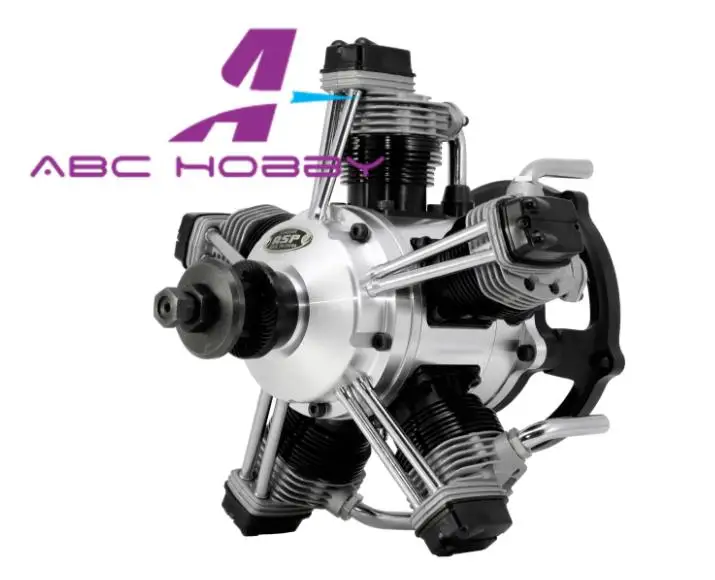 ASP FS400AR четырехтактный 5-цилиндровый светящийся двигатель с глушителем