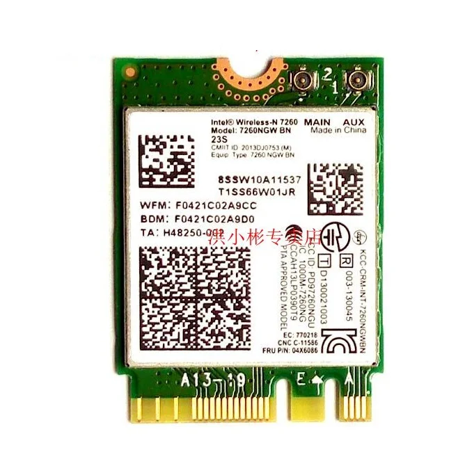 Intel Wireless-N 7260 7260NGW BN NGFF wifi  Bluetooth 4, 0  IBM T440 T540 X240 W540 FRU: 04x6086