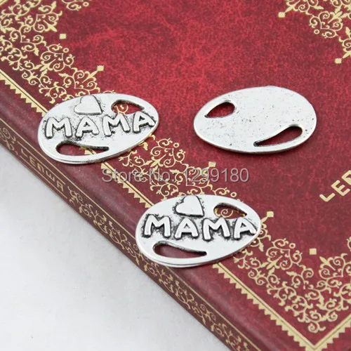 

20 шт., модные испанские античные серебряные соединители "MaMa", ожерелье, браслет, шнур, застежки, бусины, сделай сам, аксессуары для изготовлен...