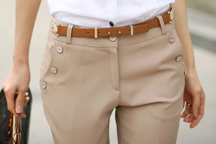 Женские брюки размера плюс весна лето 2018 повседневные деловые шаровары OL женские