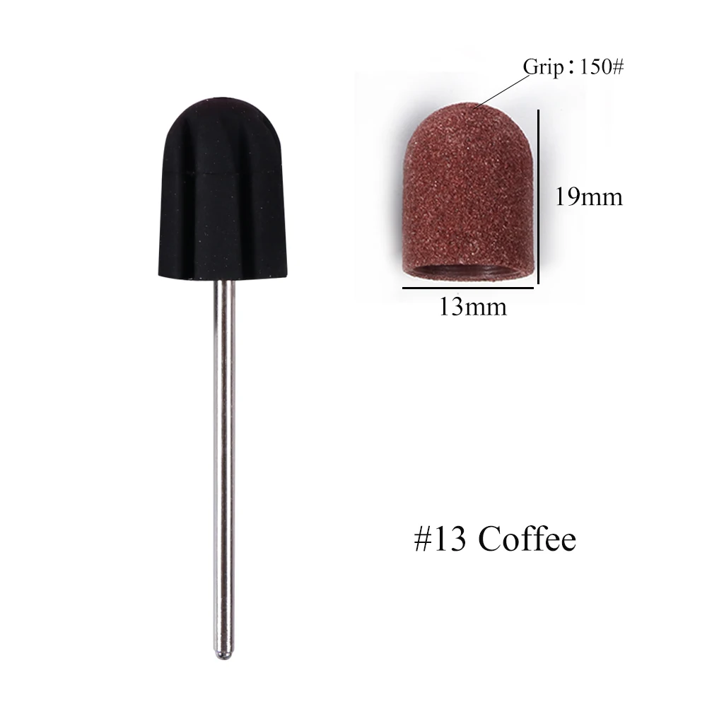 No.13 Coffee 1 шт. шлифовальные колпачки электрическое сверло для ногтей 5 размер полосы средство для снятия УФ гель-лака для маникюра педикюра принадлежности для аппаратной обработки наборы CH725 - Цвет: No.13 Coffee