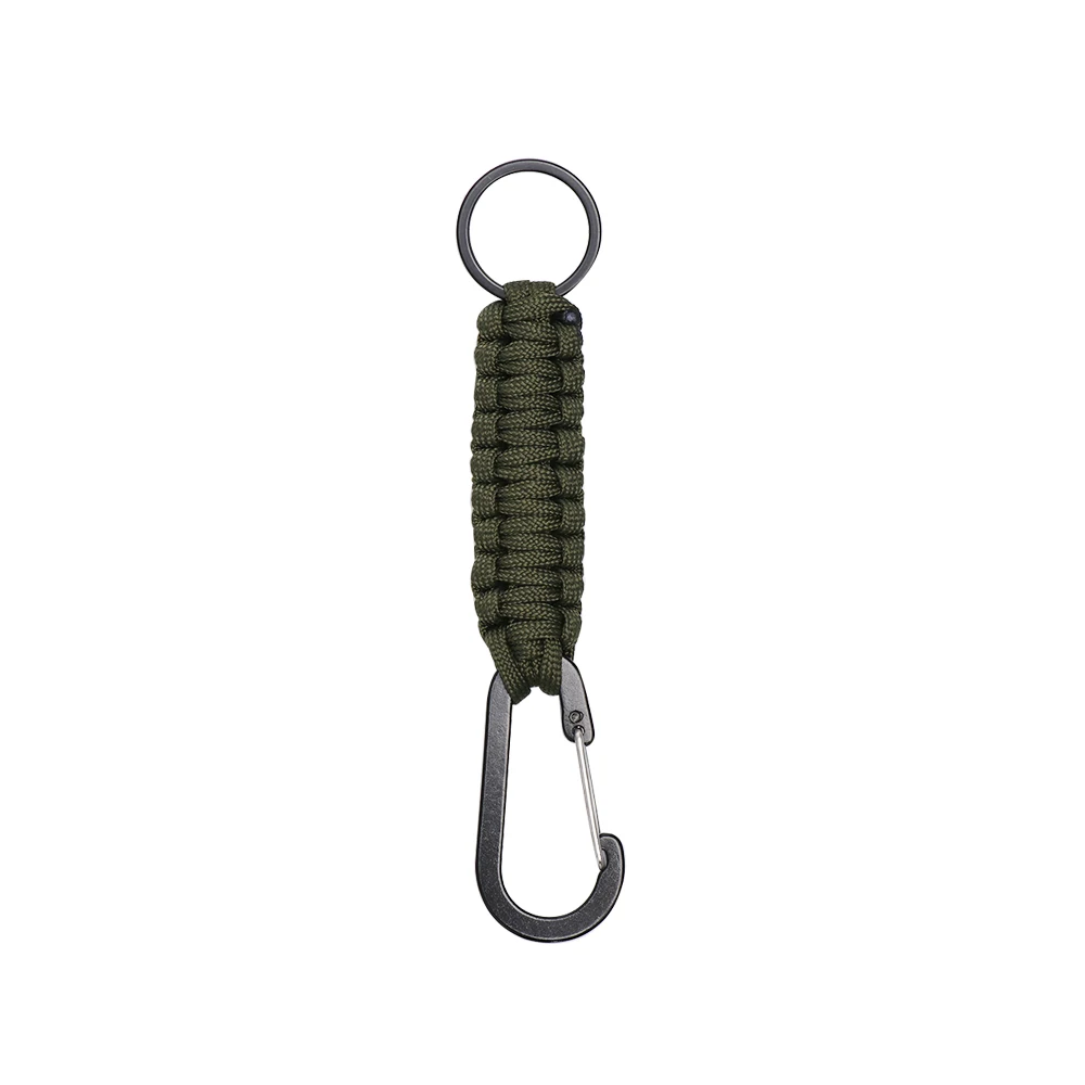 army green 1 шт. высокое качество EDC брелок для ключей тактический инструмент для выживания на открытом воздухе Карабин Крюк шнур Рюкзак Пряжка зонтик веревка - Цвет: army green