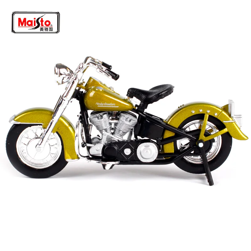 Maisto 1:18 1953 74FL HYDRA GLIDE green motorcycle diecast vintage motorbike model for kids die cast 10143 |