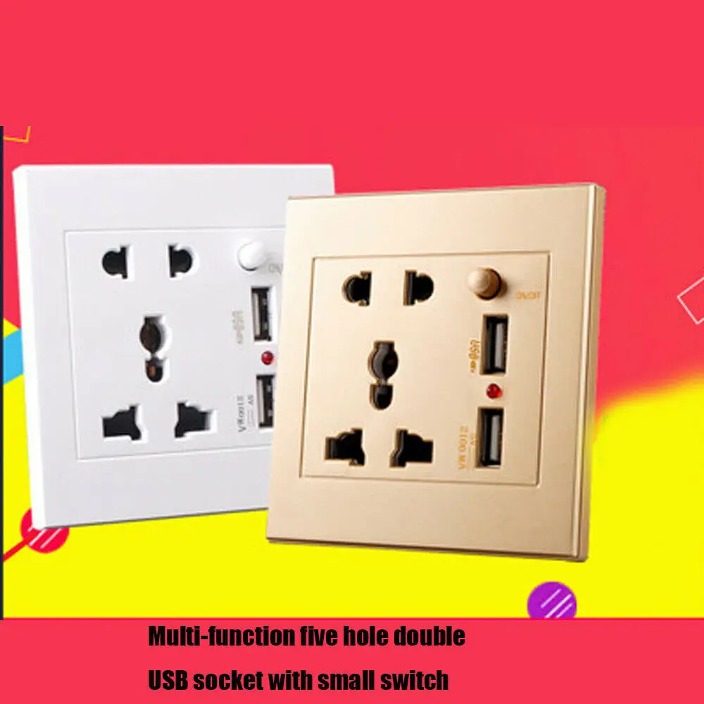 Двойная настенная розетка USB зарядное устройство адаптер питания переменного и