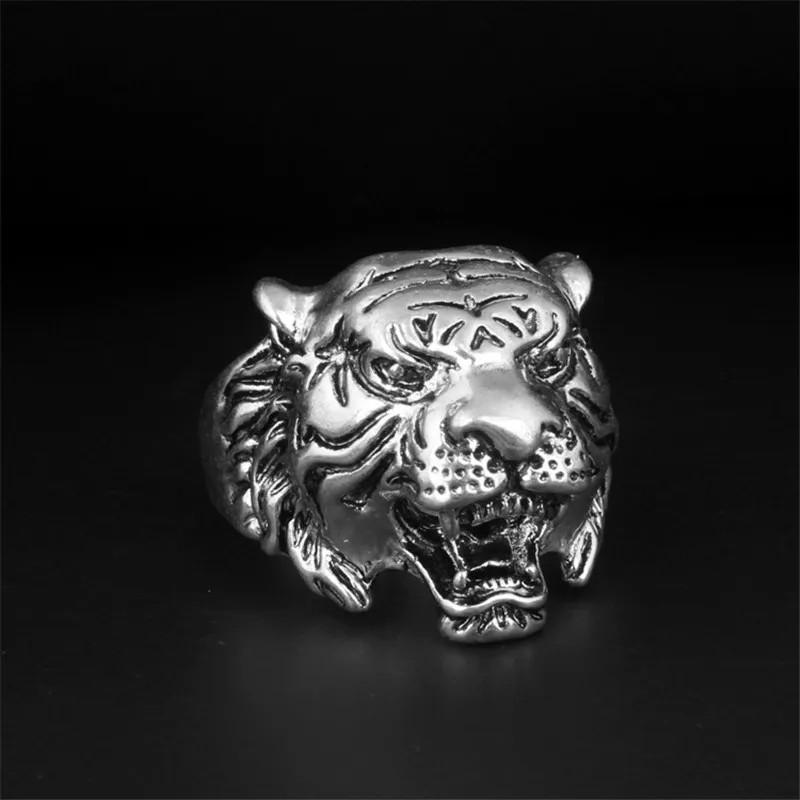Мужское титановое кольцо BINQINGZI с тигром King из нержавеющей стали 316L украшения для