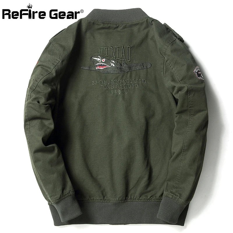 Refire gear тактическая авиационная военная куртка-бомбер мужская Осенняя хлопковая куртка-пилот армейская куртка мотоциклетная куртка-карго куртки