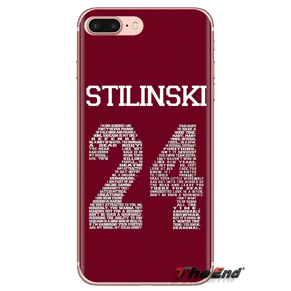 Transparent TPU Skin Case High Quality Teen Wolf STILINSKI 24 For Samsung Galaxy A3 A5 A7 A9 A8 Star A6 Plus 2018 2015 2016 2017 |
