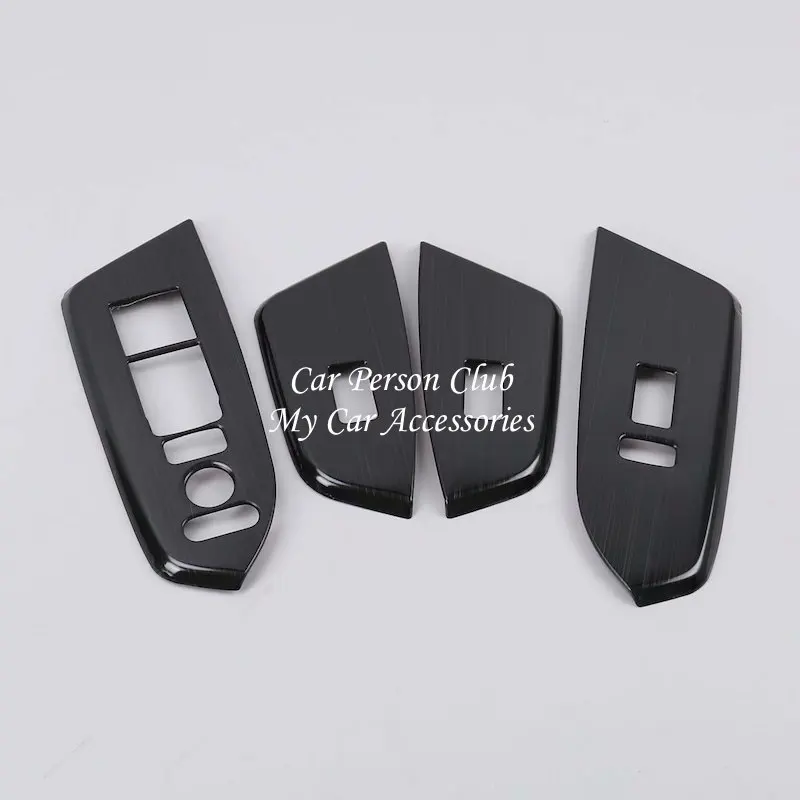 Interior Door Window Lift Switch Armrest Panel three Color Stainless Steel trims 4pcs For Honda CRV 5TH LHD 2017 2018 2019 2020 |