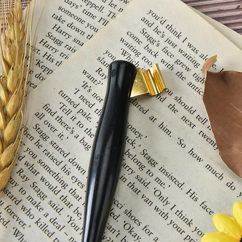 Косой каллиграфия ручка держатель английский медный оттиск с письменами