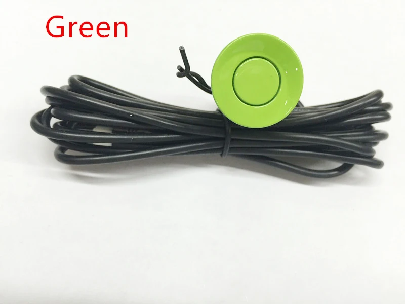 green 11 цветов, 12 В, 4 датчика s, 22 мм, автомобильный парковочный датчик, запасной радар, ЖК-дисплей, звуковой сигнал, автомобильный детектор, система для всех автомобилей - Название цвета: green