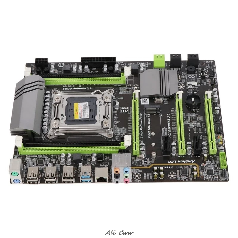 

X79 Turbo moederbord LGA2011 ATX USB3.0 SATA3 PCI-E NVME M.2 SSD ondersteuning REG ECC geheugen en Xeon E5 processor