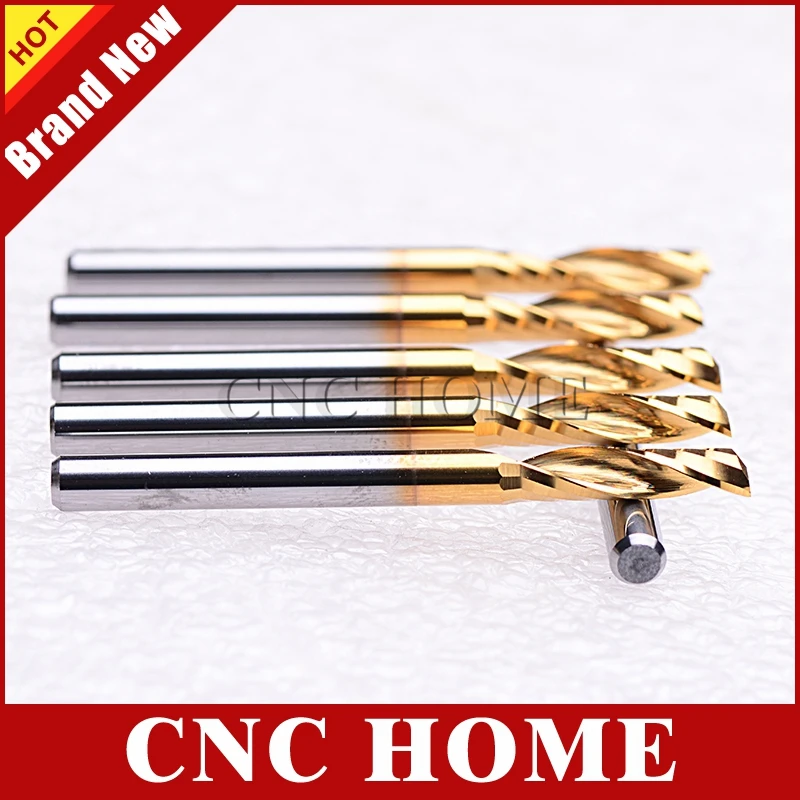 Спиральная фреза HRC55 с титановым покрытием 5 шт. 3 175x12 мм|cutter bit|one fluteend milling cutter |
