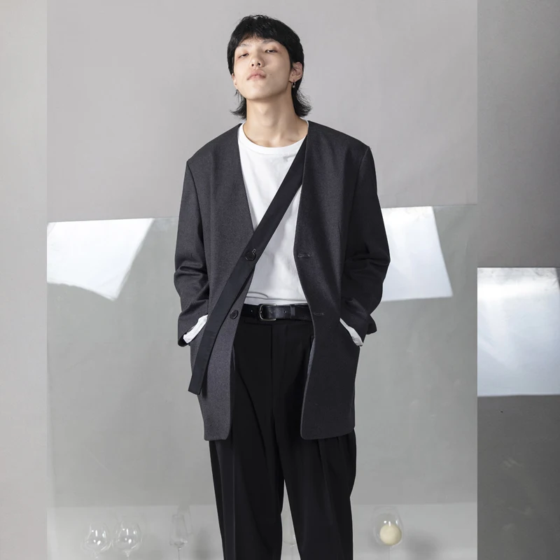 XS 5XL 2019 мужские новые модные стилист волос walk шоу свободный шерстяной без