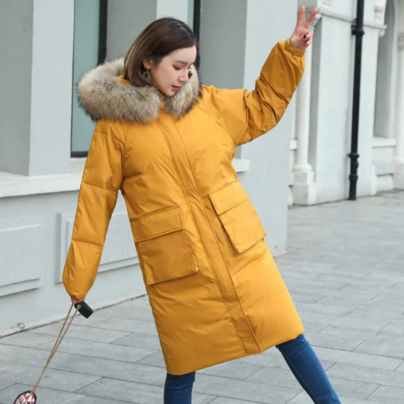 2018 зимние женские пуховики в Корейском стиле высокого качества с капюшоном и