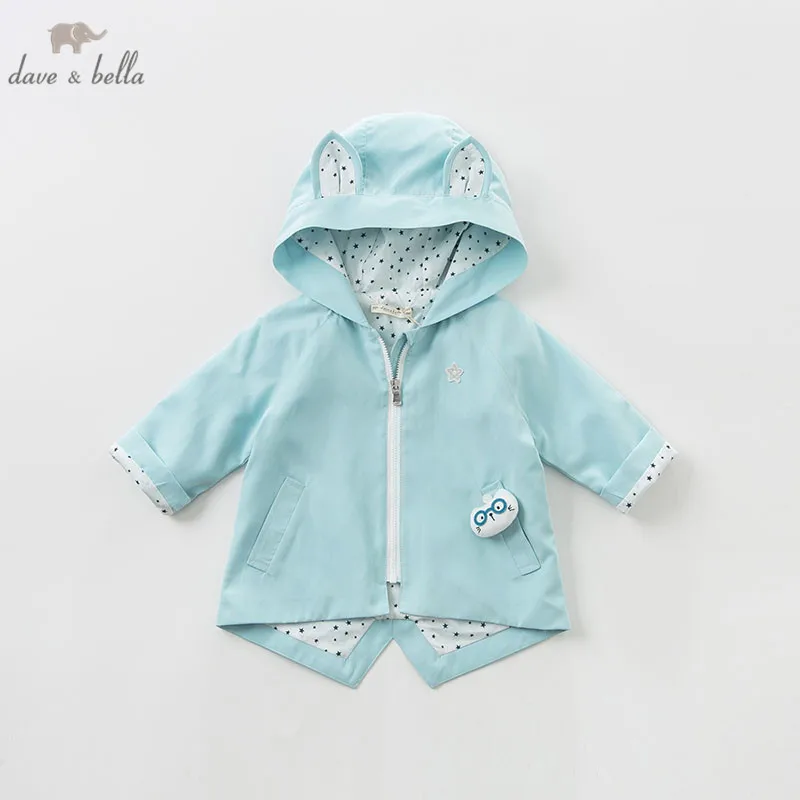 DB10160 dave bella весеннее пальто с капюшоном для маленьких мальчиков детские топы