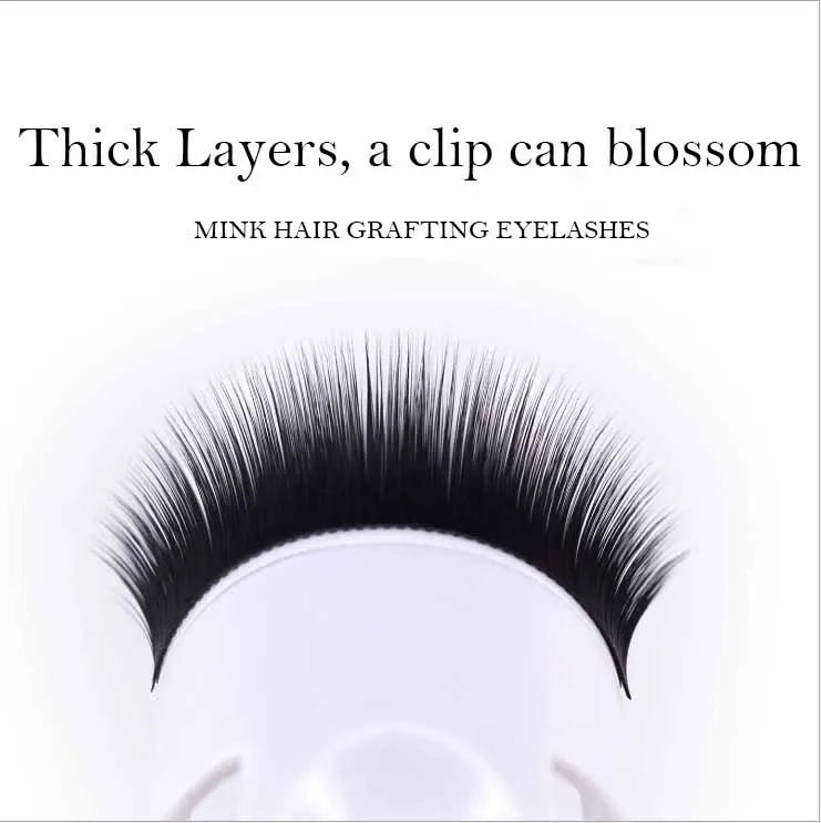 Huapan норки ручной волосы ресницы прививки натуральный Длинные расширение Красота