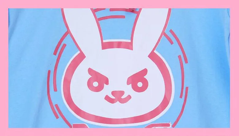 Женский костюм для косплея Game OW D.VA милая толстовка с коротким рукавом и заячьими